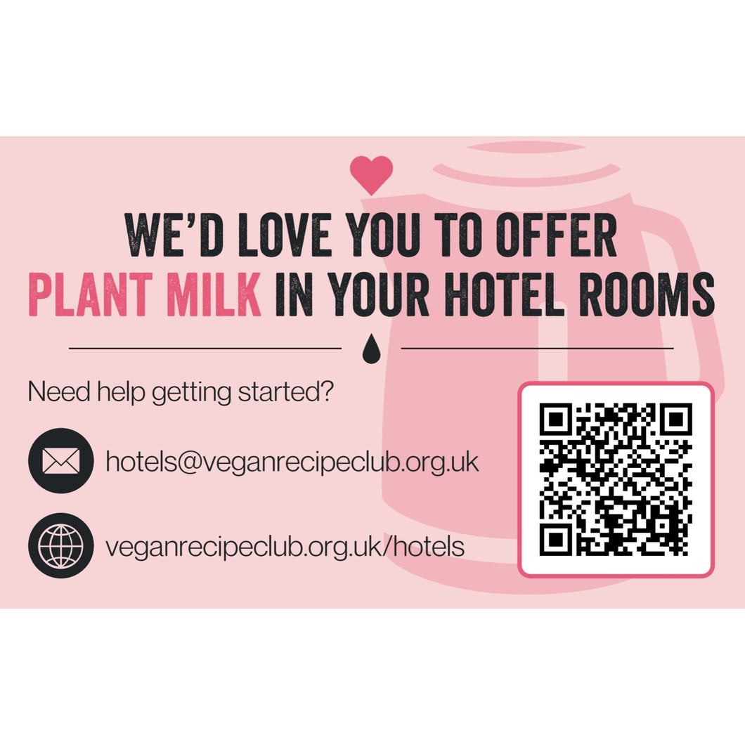 Vegan Recipe Club Plant Milk Request For Hotels Business Cards