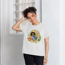 Viva! Festival Women's Relaxed Fit Rolled Sleeve Tee - White Viva! Shop