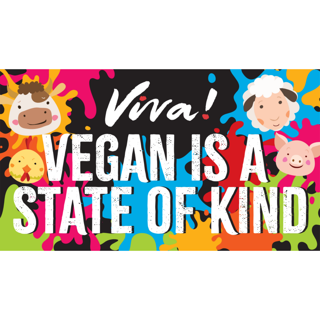 Viva! Vegan Is A State Of Kind Window Sticker Viva! Shop