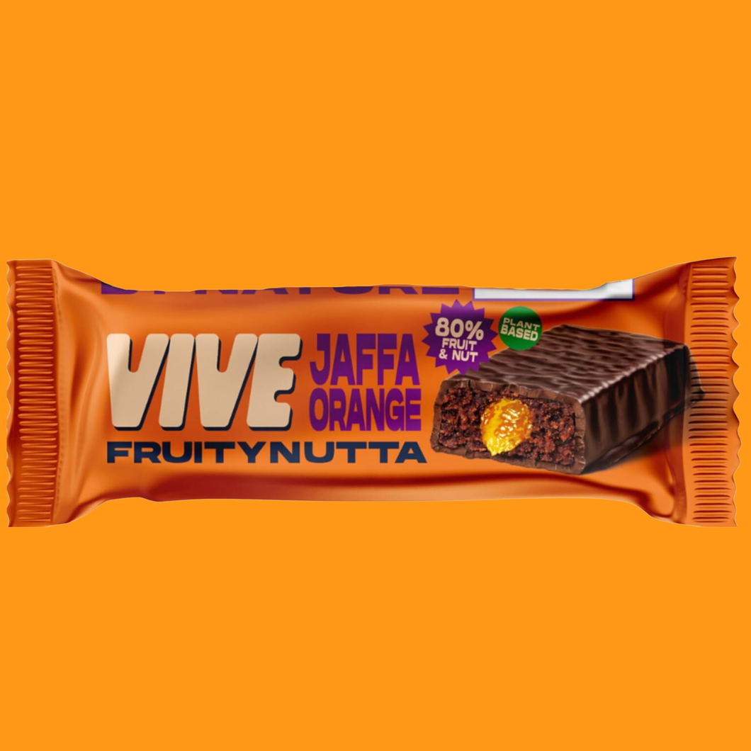 Vive Dark Chocolate Jaffa Orange Fruity Nutta Bar 35g