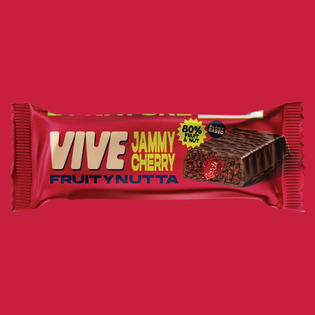 Vive Dark Chocolate Jammy Cherry Fruity Nutta Bar 35g