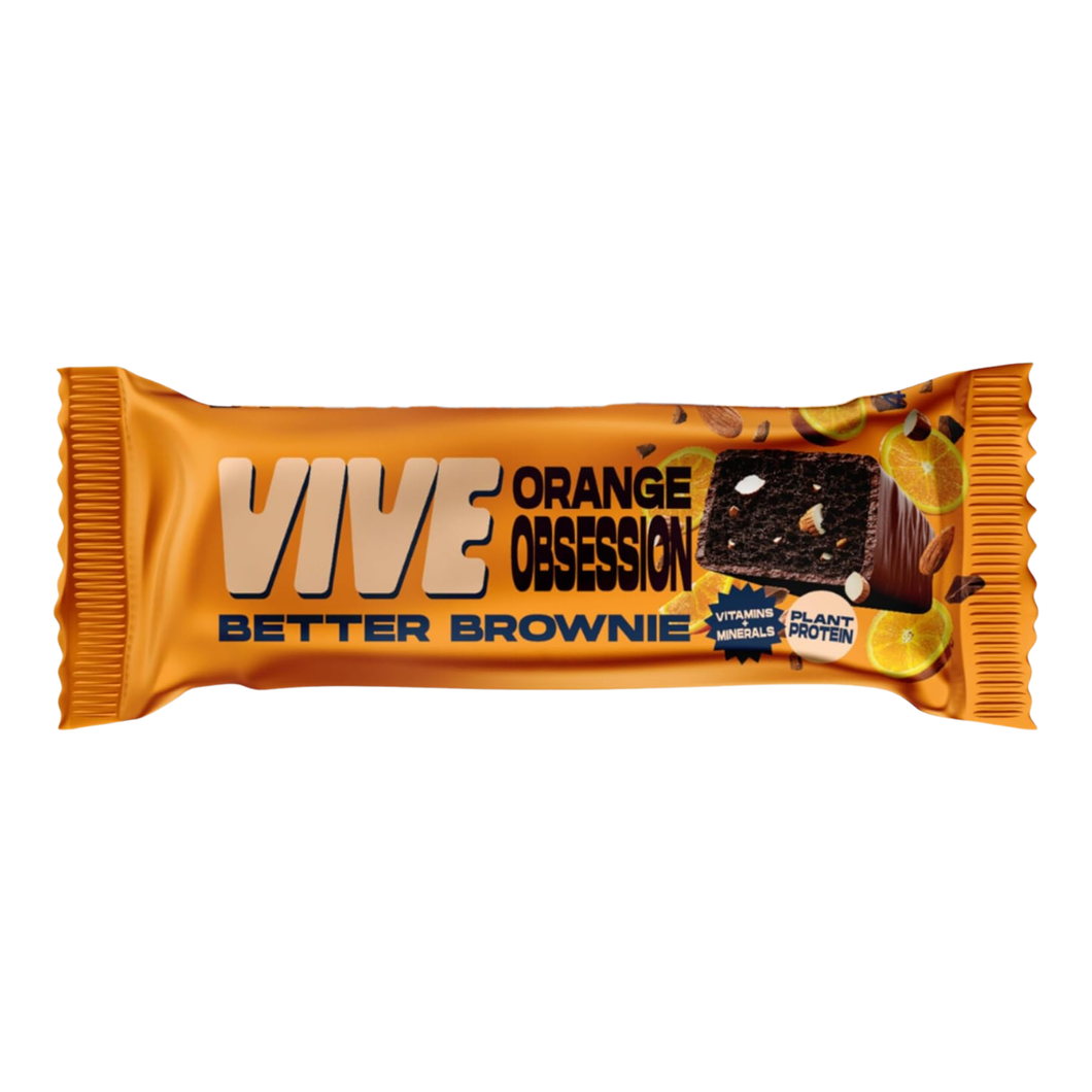 Vive Dark Chocolate Orange Obsession Better Brownie Bar 40g