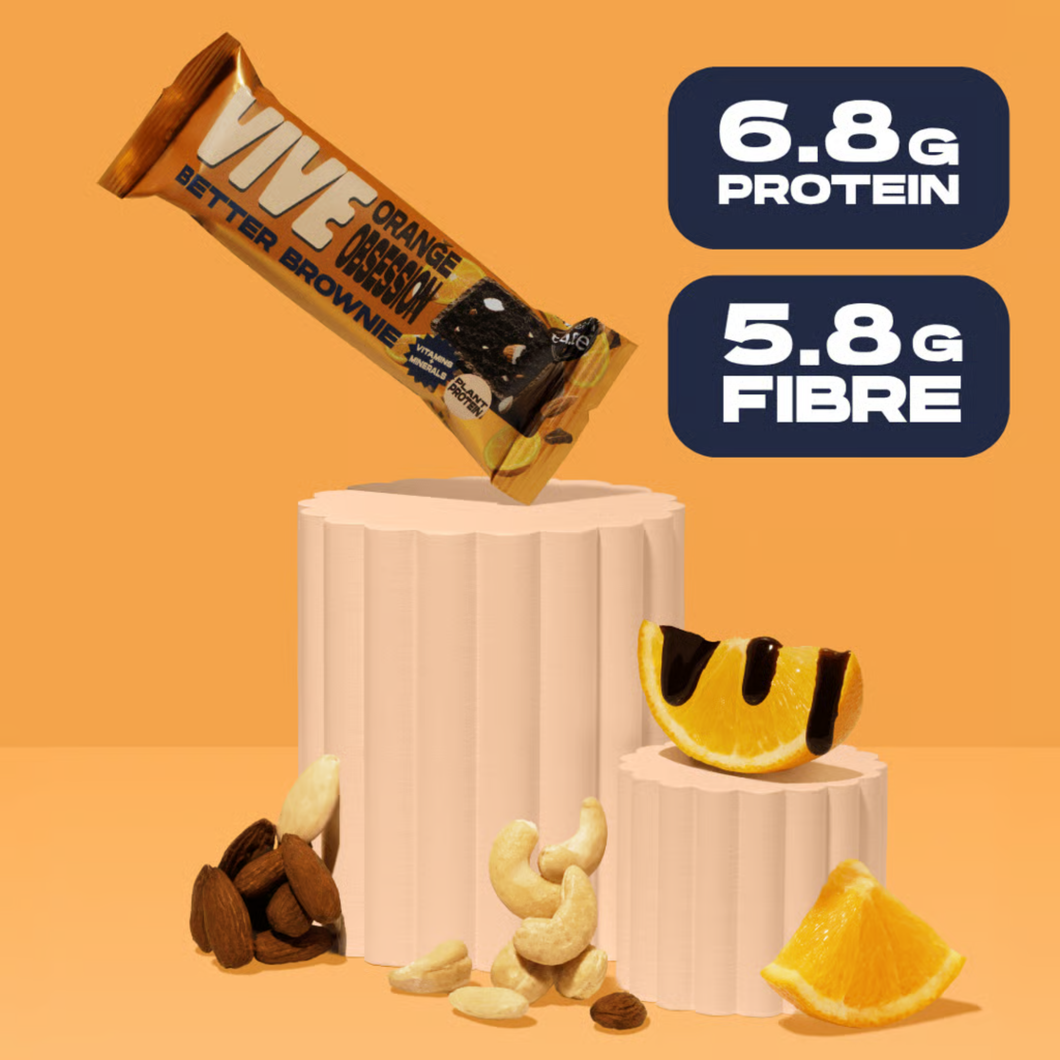 Vive Dark Chocolate Orange Brownie Chocolate Bar
