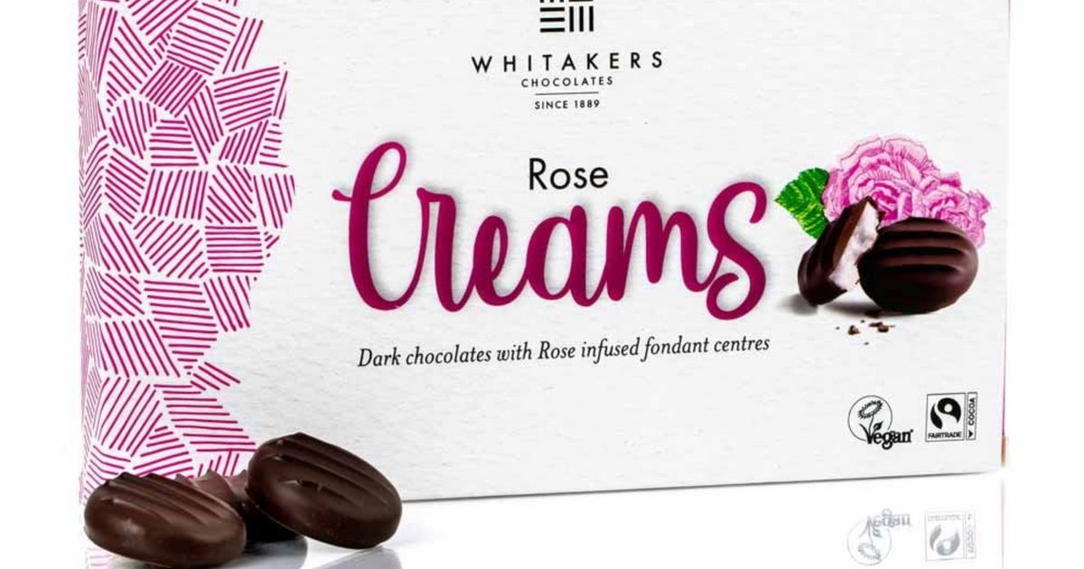 Whitakers Dark Chocolate Rose Creams 150g Ts For Life Viva