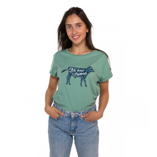 Be Kind To Animals Women's Rolled Sleeve Tee - Sage Green Viva! Shop