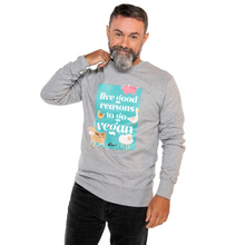 Five Good Reasons To Go Vegan Classic Unisex Sweatshirt - Melange Grey Viva! Shop