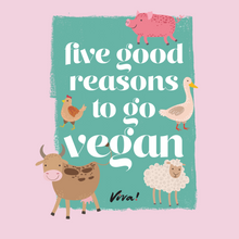 Five Good Reasons To Go Vegan Unisex Classic Jersey Tee - Sweet Lilac Viva! Shop