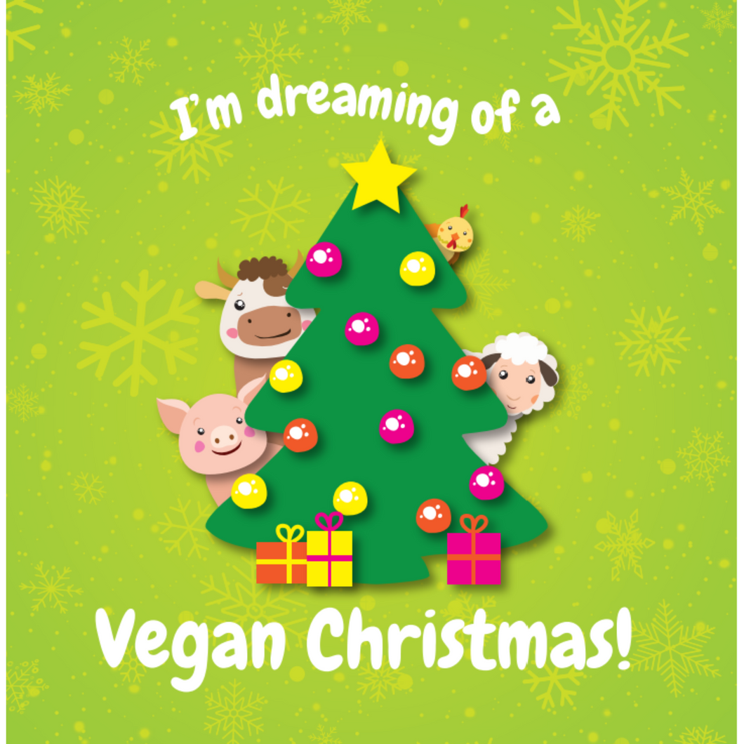 I'm Dreaming Of A Vegan Christmas! Christmas Cards Pack of 5 Viva! Shop