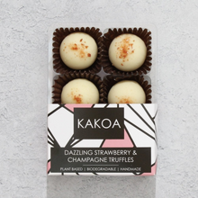 Kakoa Dazzling Strawberry & Champagne Vegan M!lk White Chocolate Truffles 72g Viva! Shop