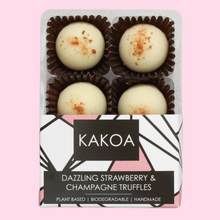 Kakoa Dazzling Strawberry & Champagne Vegan M!lk White Chocolate Truffles 72g Viva! Shop