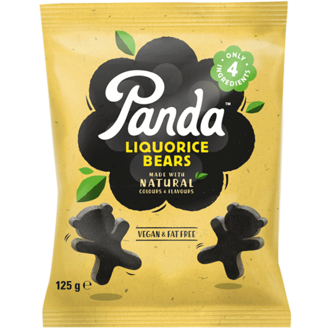 Panda Natural Liquorice Bear Shapes 125g Viva! Shop