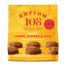 Rhythm 108 Organic Lemon, Ginger, and Chia Tea Biscuits Sharing Bag 135g Viva! Shop