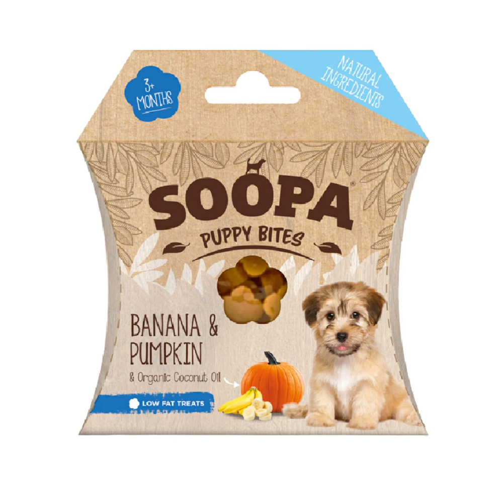 Soopa Healthy Puppy Training Bites - Banana and Pumpkin 50g Viva! Shop