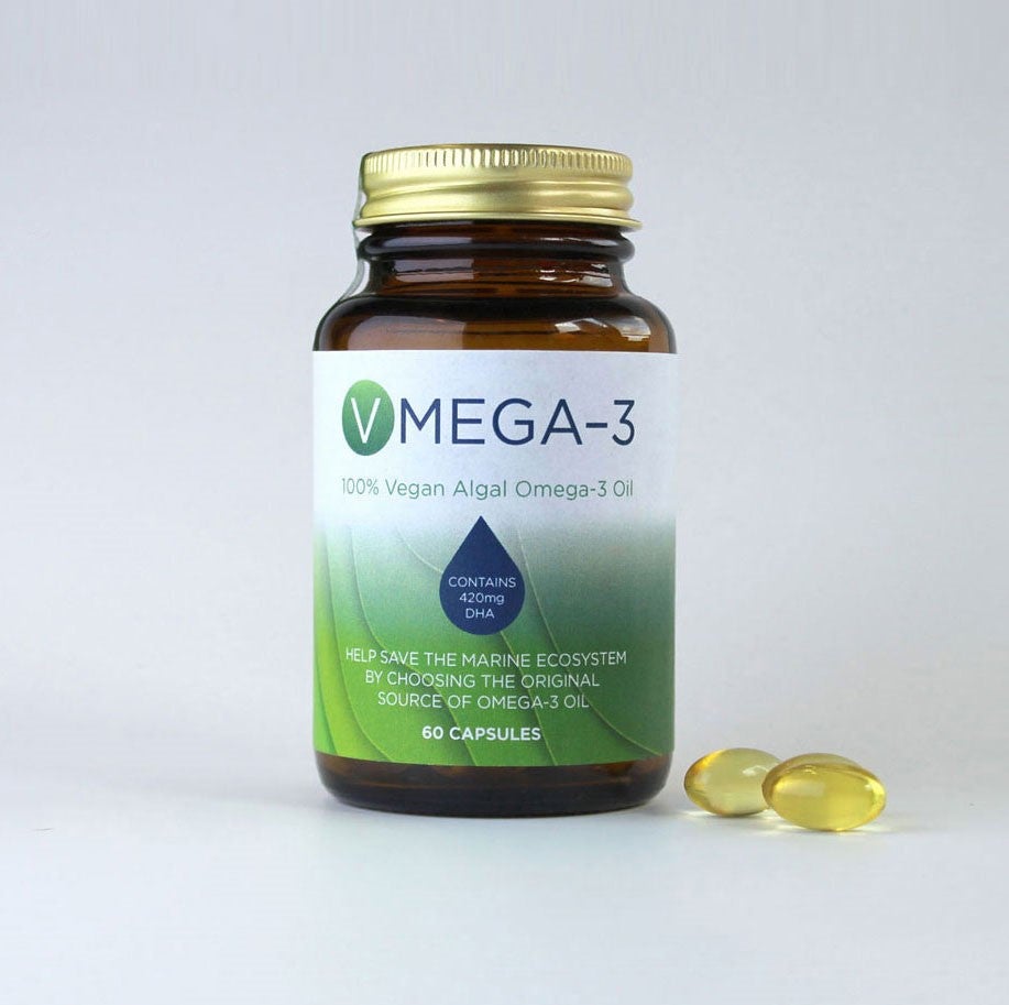 V- Omega 3- 100% Vegan Omega-3 Algal Oil- 60 Capsules Viva! Shop