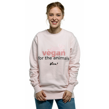 Vegan For The Animals Unisex Classic Sweatshirt - Pig- Light Pink Viva! Shop