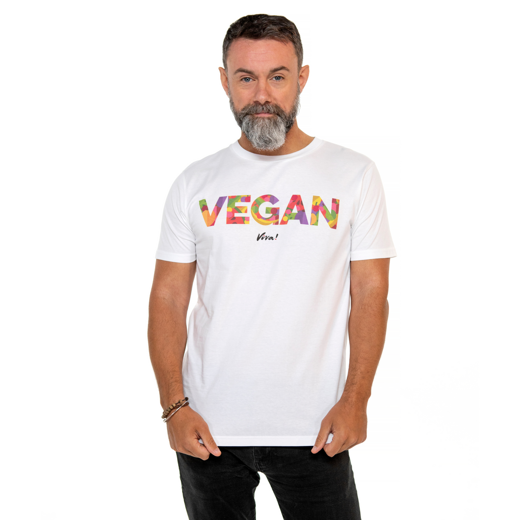 Vegan Fruit Men’s / Unisex Classic Jersey Tee - White Viva! Shop
