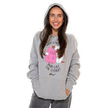 Why Love One? And Eat The Other? Unisex Pullover Hoody - Melange Grey Viva! Shop
